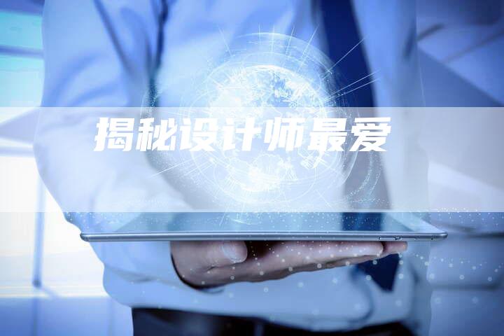 揭秘设计师最爱